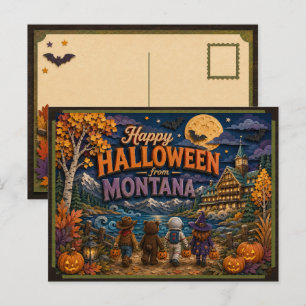 Fröhliches Halloween von Montana-Kids Postkarte