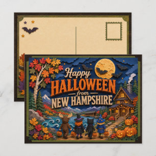 Fröhliches Halloween von New Hampshire Kids Postkarte