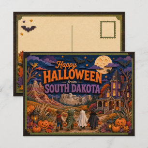 Fröhliches Halloween von South Dakota Kids Postkarte