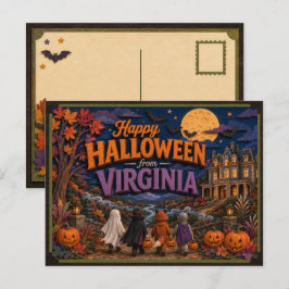 Fröhliches Halloween von Virginia Kids Postkarte