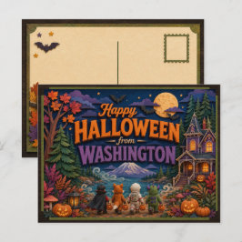 Fröhliches Halloween von Washington Kids Postkarte