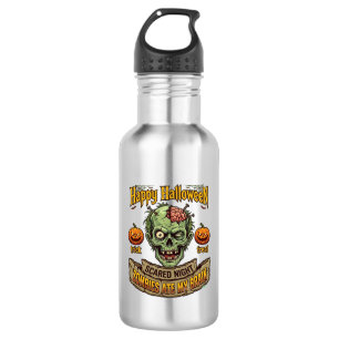 Fröhliches Halloween Zombies haben Zombie-Kopf-Pum Edelstahlflasche