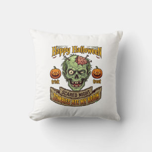 Fröhliches Halloween Zombies haben Zombie-Kopf-Pum Kissen