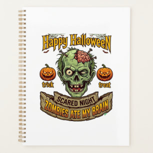 Fröhliches Halloween Zombies haben Zombie-Kopf-Pum Planer