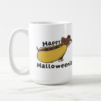Fröhliches Halloweenie Hotdog Dachshund Kaffeetasse