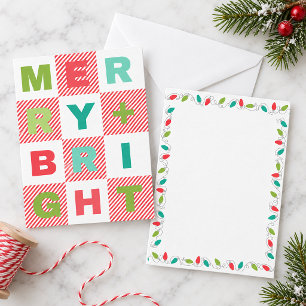 Fröhliches + Helles Pastell-Weihnachtsgeschenk-Anh Mitteilungskarte