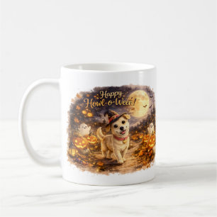 Fröhliches Howl-o-Ween Süßer Hund Halloween-Design Kaffeetasse