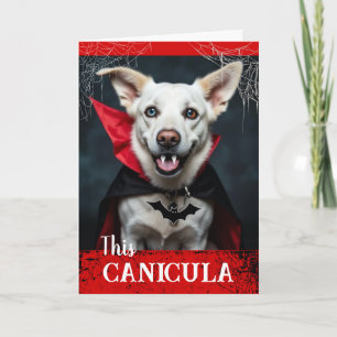 Fröhliches Howl-oween mit Vampire Canicula Karte