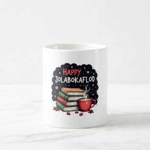 Fröhliches Jolabokaflod-Familienfeier-Geschenk Kaffeetasse