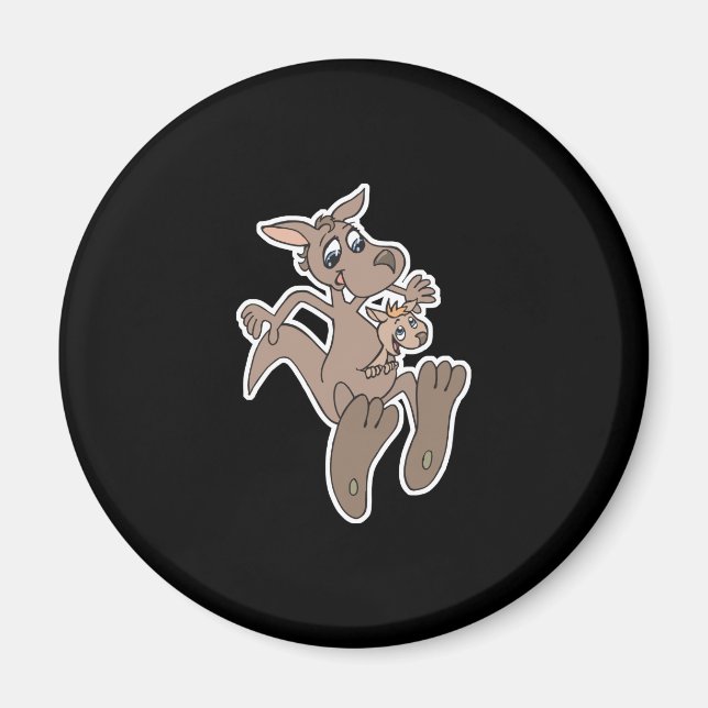fröhliches Känguru Magnet (Vorne)
