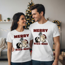 Fröhliches Kiss-Mas Weihnachts-T-Shirt