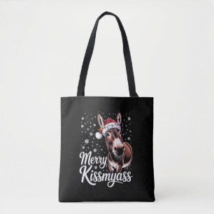 Fröhliches Kissmyass Esel Sarkastisches Weihnachte Tasche