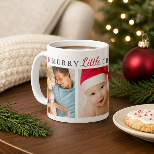 Fröhliches Kleines Weihnachts-Schneeflocken-Foto Kaffeetasse