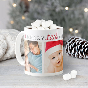 Fröhliches Kleines Weihnachts-Schneeflocken-Foto Kaffeetasse