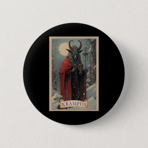 Fröhliches Krampus Weihnachten Xmas Horror Hässlic Button