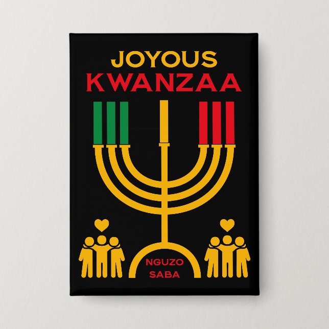Fröhliches Kwanzaa Button (Vorderseite)