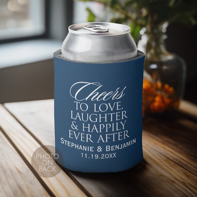 Fröhliches Liebe-Lachen nach Hochzeit Dosenkühler (Personalized Can Cooler for wedding or anniversary party)