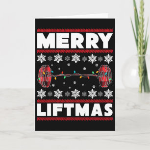 Fröhliches Liftmas Lustiger Weihnachts-Gym-Workout Karte
