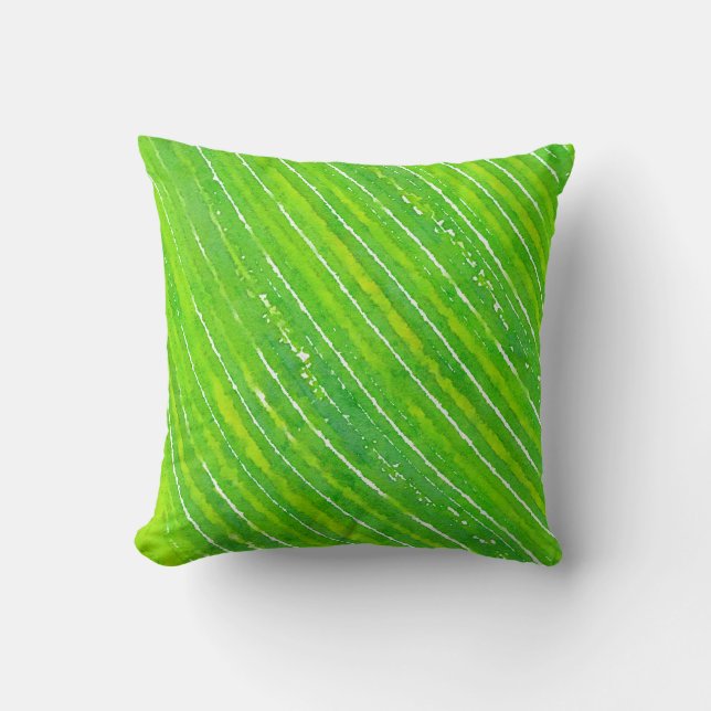 fröhliches Lime Green Abstrakt Kissen (Vorderseite)