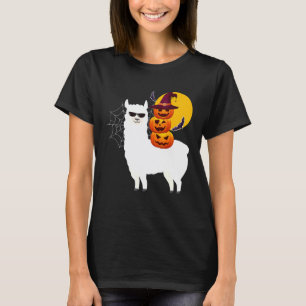 Fröhliches Llamaween Halloween Llama Jack olantern T-Shirt