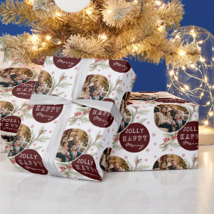 Fröhliches, Lustiges, Glückliches Familienfoto-Ges Geschenkpapier