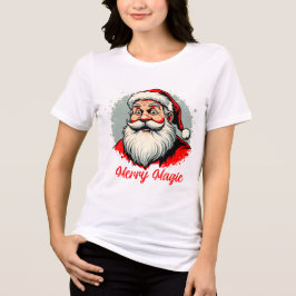 Fröhliches Magic Santa Weihnachtsdesign Tri-Blend Shirt