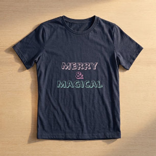 Fröhliches & Magisches Weihnachts-T-Shirt   Süßes  Tri-Blend Shirt