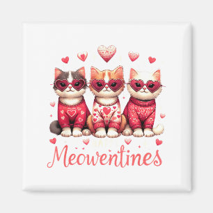 Fröhliches Meowentines Lustige Süße Valentinstag K Magnet