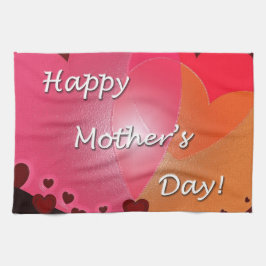 Fröhliches Muttertagsherz Geschirrtuch