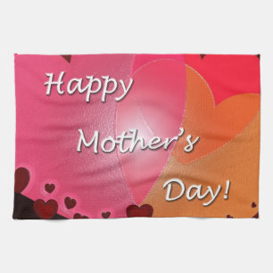 Fröhliches Muttertagsherz Geschirrtuch