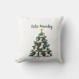 Fröhliches Navidog Weihnachten Hund T-Shirt, Lusti Kissen