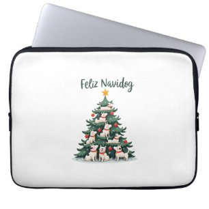 Fröhliches Navidog Weihnachten Hund T-Shirt, Lusti Laptopschutzhülle