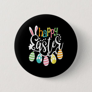 Fröhliches Osterhase Kaninchen Gesicht Lustiger Os Button