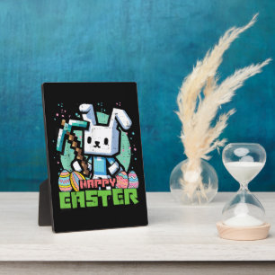 Fröhliches Osterhase Pixel-Spiel  Fotoplatte