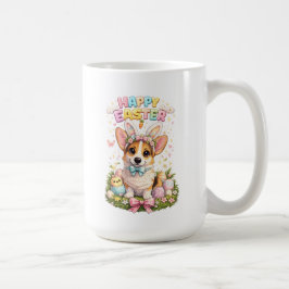 Fröhliches Ostern Corgi Tasse – Süße Hasenohren Hu