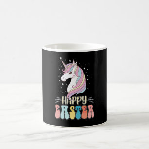 Fröhliches Ostern Einhorn Hase Kaninchen Eier Kaffeetasse