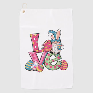 Fröhliches Ostern-Shirt Gnom Ostertag Liebe Männer Golfhandtuch