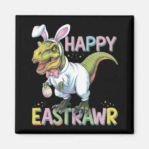 Fröhliches Ostern T Rex Oster Dinosaurier Hase Ei Magnet