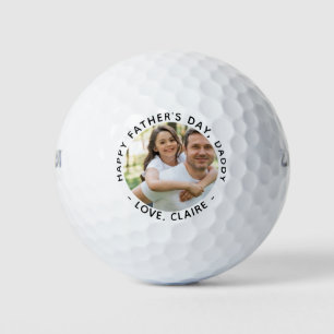 Fröhliches Papa-Foto Golfball