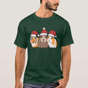 Fröhliches Pigmas Meerschweinchen Weihnachten Tier T-Shirt