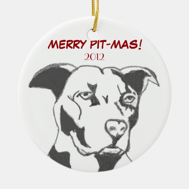 FRÖHLICHES PIT-MAS! KERAMIK ORNAMENT (Vorne)