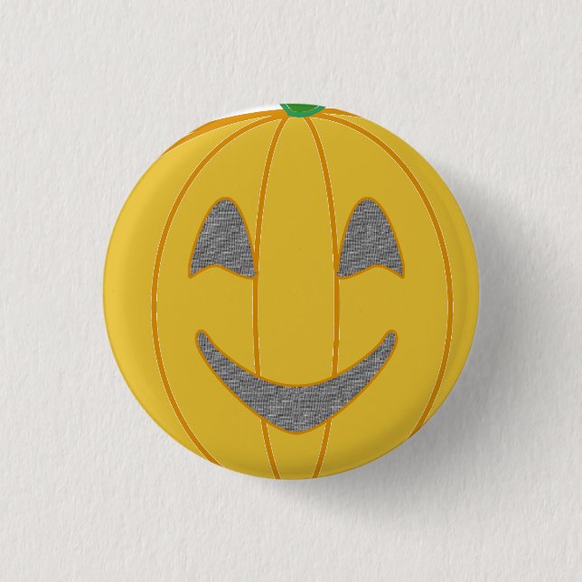Fröhliches Pumkin Costume Design Halloween Orange Button (Vorderseite)