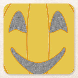 Fröhliches Pumkin Costume Design Halloween Orange Rechteckiger Pappuntersetzer
