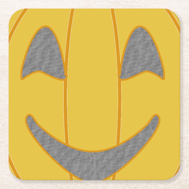 Fröhliches Pumkin Costume Design Halloween Orange Rechteckiger Pappuntersetzer (Vorderseite)