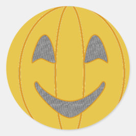 Fröhliches Pumkin Costume Design Halloween Orange Runder Aufkleber