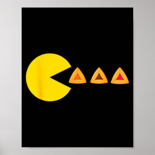 Fröhliches Purim-Kostüm Videospiel isst Hamantasch Poster