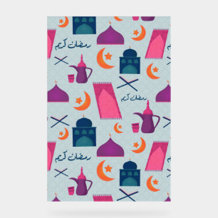 Fröhliches Ramadan-Muster Acrylschild