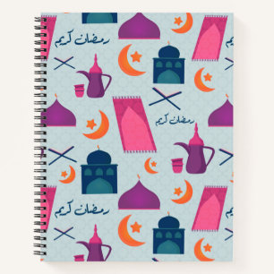 Fröhliches Ramadan-Muster Notizbuch