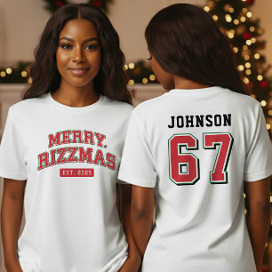 Fröhliches Rizzmas Sport Jersey Weihnachten T-Shirt