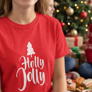 Fröhliches Rot und Weiß Frohe Weihnachten T-Shirt